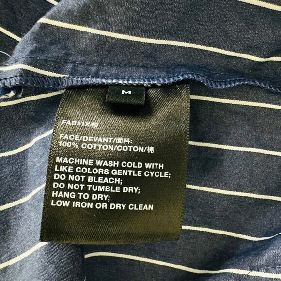 Lafayette 148 Women's Size M Striped Oversize Side Slit Blue White Tunic Shirt - Picture 7 of 7